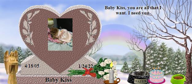 Baby Kiss's Rainbow Bridge Pet Loss Memorial Residency Image