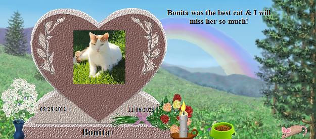 Bonita's Rainbow Bridge Pet Loss Memorial Residency Image