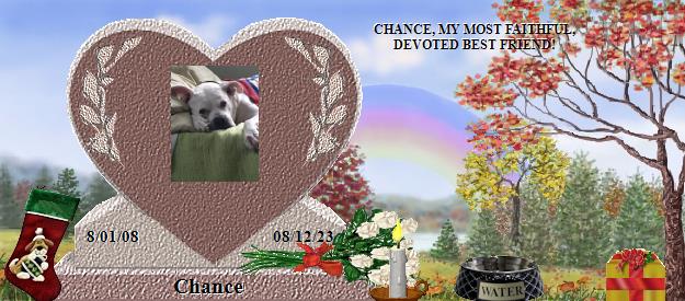 Chance's Rainbow Bridge Pet Loss Memorial Residency Image
