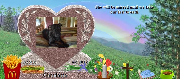 Charlotte's Rainbow Bridge Pet Loss Memorial Residency Image