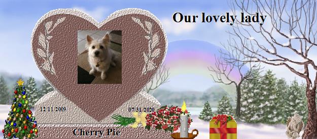 Cherry Pie's Rainbow Bridge Pet Loss Memorial Residency Image