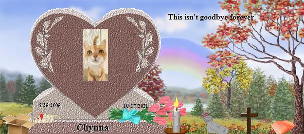 Chynna's Rainbow Bridge Pet Loss Memorial Residency Image