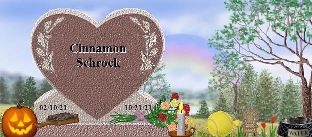 Cinnamon Schrock's Rainbow Bridge Pet Loss Memorial Residency Image