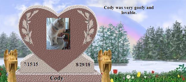 Cody's Rainbow Bridge Pet Loss Memorial Residency Image