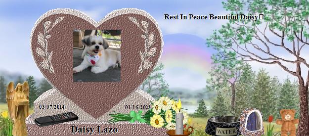 Daisy Lazo's Rainbow Bridge Pet Loss Memorial Residency Image