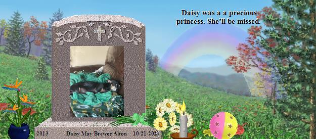 Daisy May Brewer Alton's Rainbow Bridge Pet Loss Memorial Residency Image
