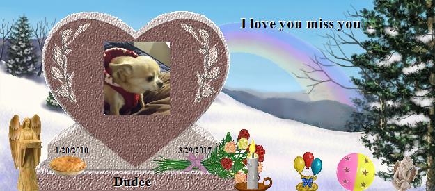 Dudee's Rainbow Bridge Pet Loss Memorial Residency Image