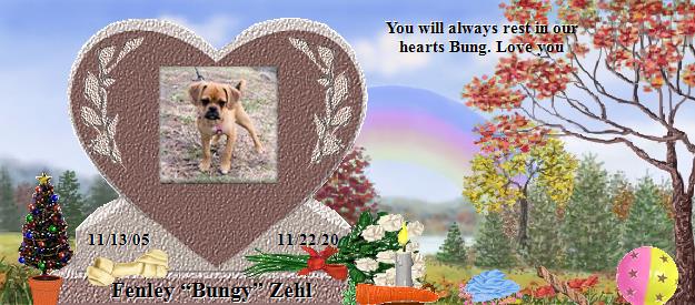 Fenley “Bungy” Zehl's Rainbow Bridge Pet Loss Memorial Residency Image