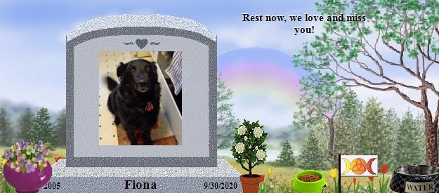 Fiona's Rainbow Bridge Pet Loss Memorial Residency Image