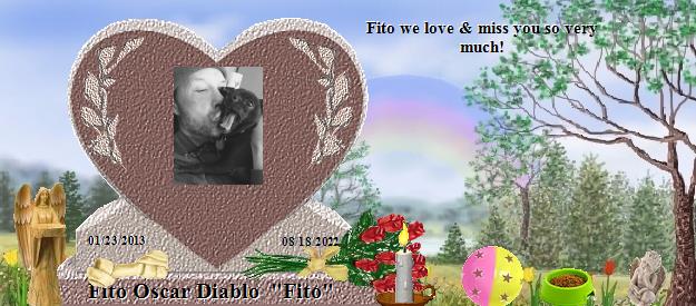 Fito Oscar Diablo  "Fito"'s Rainbow Bridge Pet Loss Memorial Residency Image