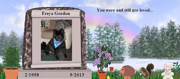 Freya Gordon's Rainbow Bridge Pet Loss Memorial Residency Image